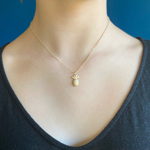 Pineapple Charm 14kt Gold