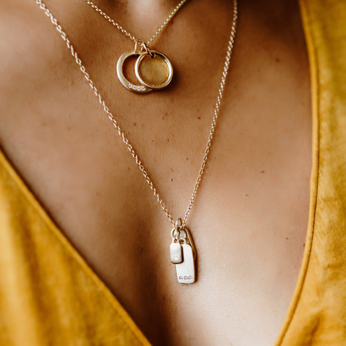 Small Circle 14kt Rose Gold with Rubies