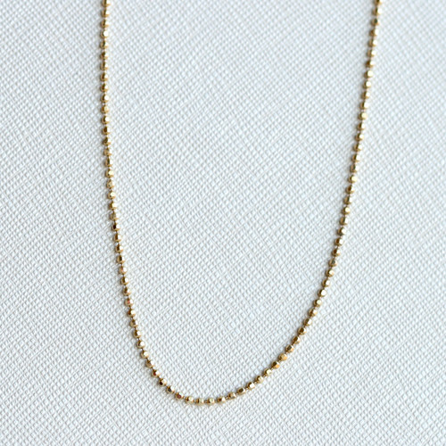 Small Sparkly Ball Chain 14kt Gold 1.5mm 16" Small Sparkly Ball Chain 14kt Gold 1.5mm 16"