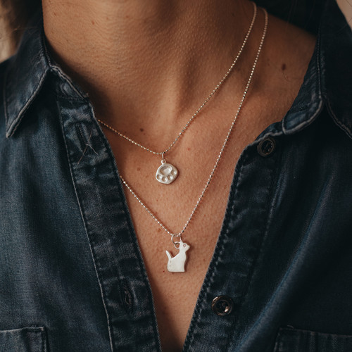 Small Paw Charm Silver