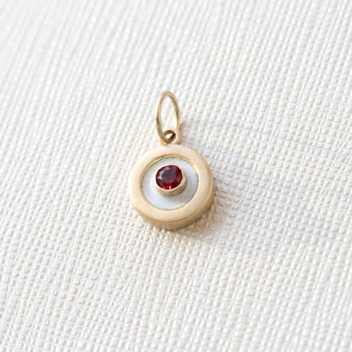 Tiny En Soleil 14kt Gold Pink Sapphire