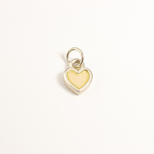Enamel Light Pink Bezel Heart
