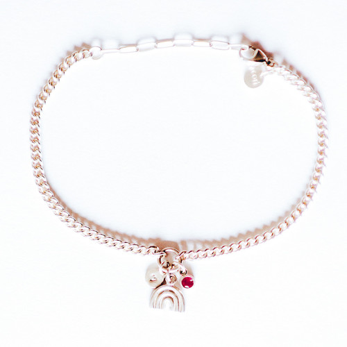 RAINBOW, PAILLETTE, GEM BRACELET Sterling Silver