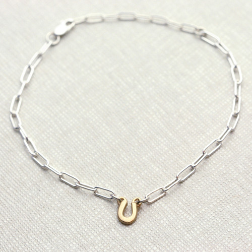 ITTY BITTY HORSESHOE LINK BRACELET Mixed Metal