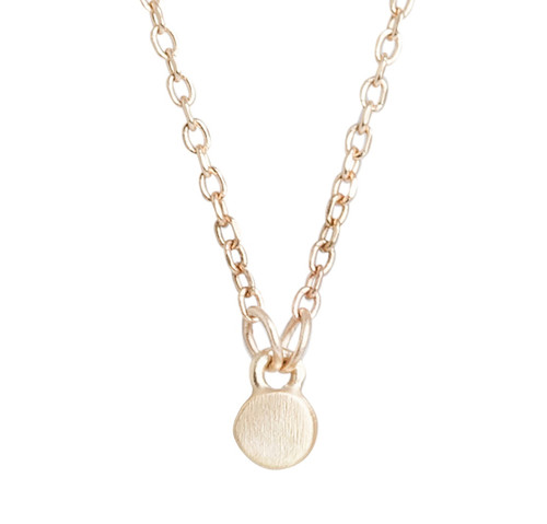 Single Dot Necklace 14kt Gold