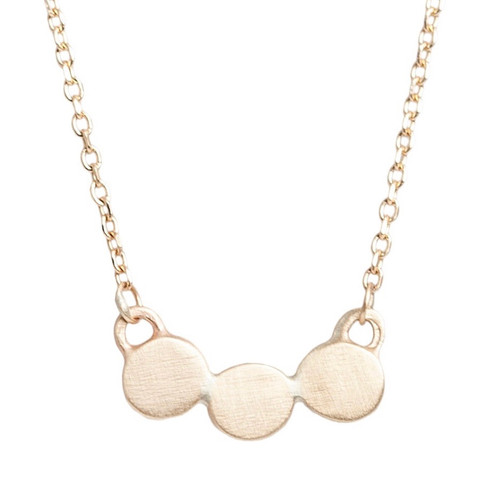 Triple Dots Necklace 14kt Gold Triple Dots Necklace 14kt Gold