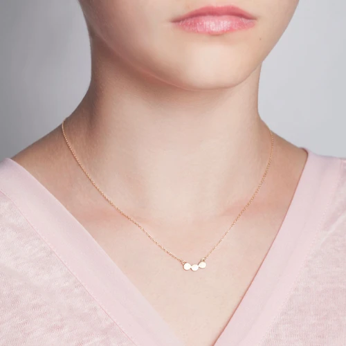 Triple Dots Necklace 14kt Gold
