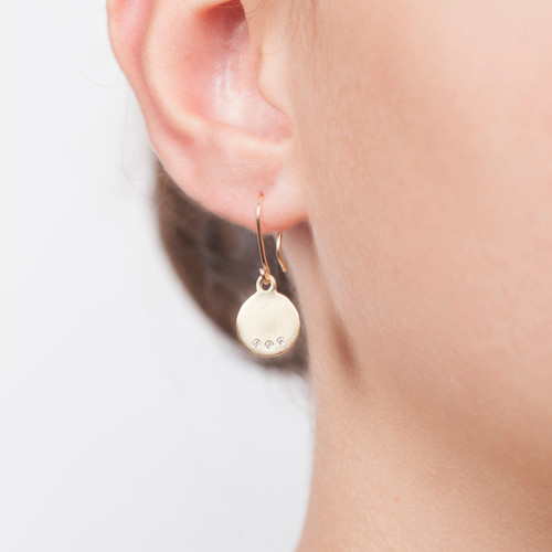 Flat Disc Earrings