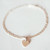 SMALL FLAT HEART DANGLE BRACELET