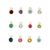 Round Birthstone Dangles