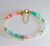 Beaded Gem Bracelet - Pastel Pink+Blue Color Block Ethiopian Opal
