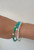 Beaded Gem Bracelet - Teal+Green Ethiopian Opal