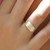 Raised Mountain 14kt Gold Ring with a Diamond