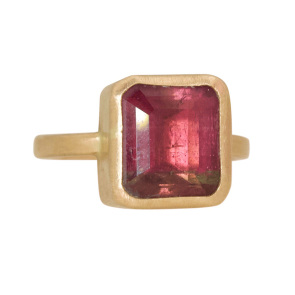 Pink Tourmaline One-of-a-Kind Ring 14KT Gold
