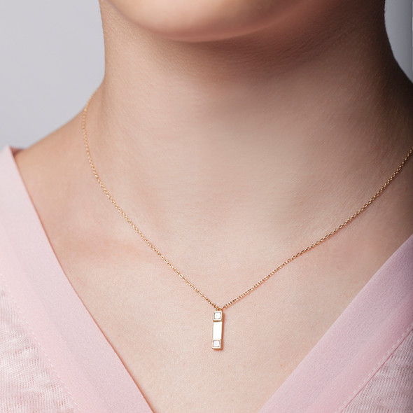 Double Princess Diamond Bar Charm Double Princess Diamond Bar Charm