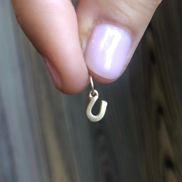 Horseshoe Itty Bitty Charm Silver or Gold