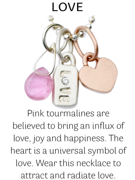 LOVE Pink Tourmaline Necklace Set