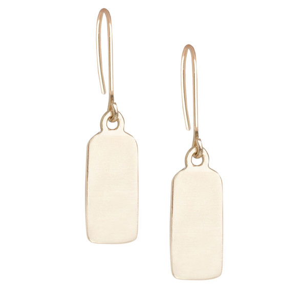 ID Tag Dangle Earrings Silver or Gold ID Tag Dangle Earrings Silver or Gold