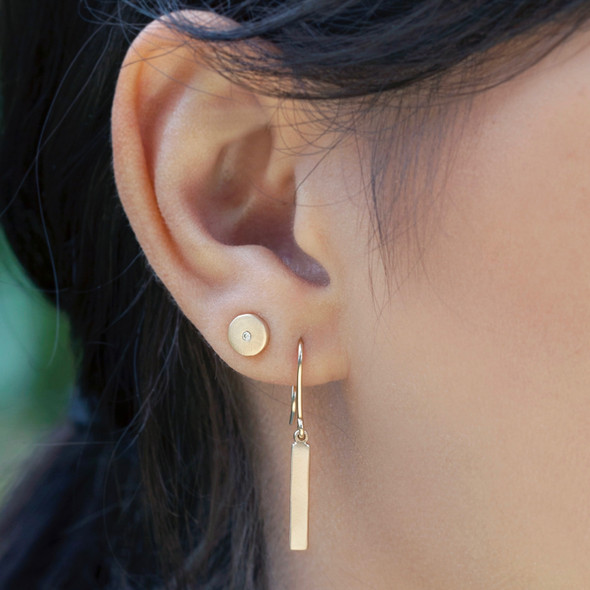 Earrings: Skinny Bar Dangle Earrings Silver or Gold Earrings: Skinny Bar Dangle Earrings Silver or Gold