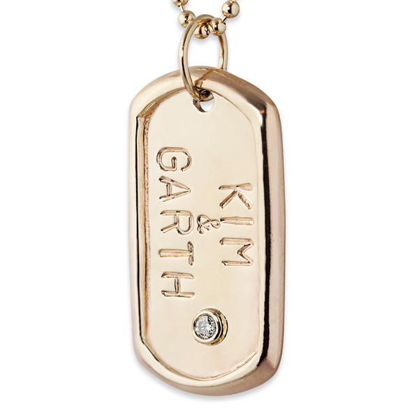 Large Dog Tag Silver or Gold Personalized