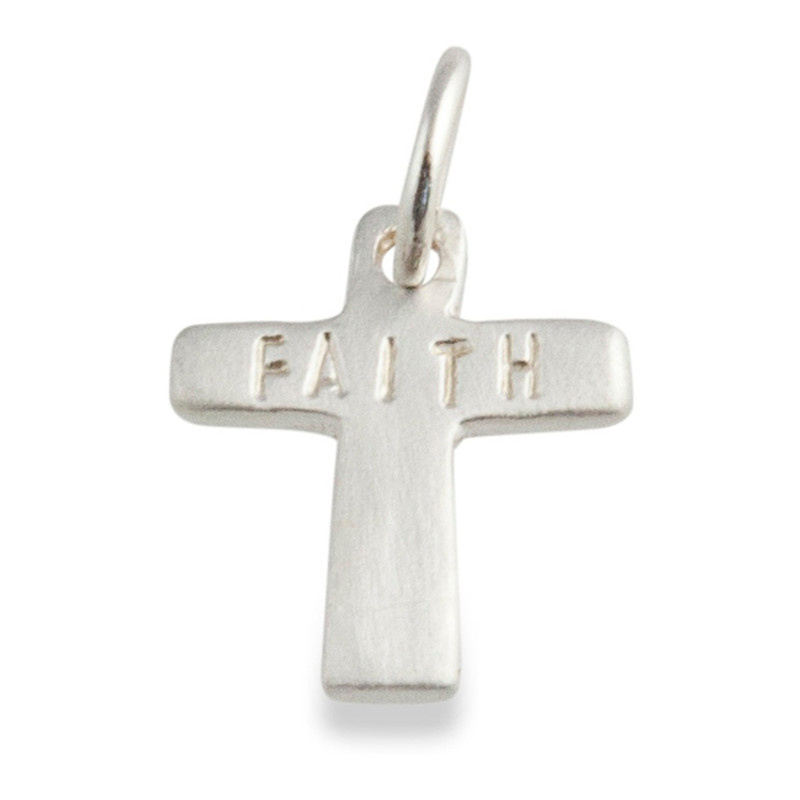 Cross Charm in Sterling Silver