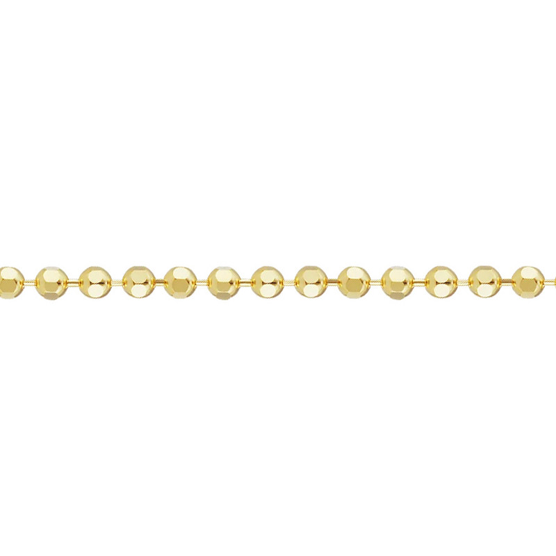 Medium Sparkly Ball Chain 1.9mm 14kt Gold