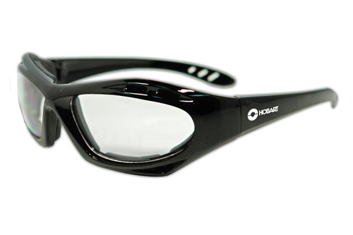 Hobart Shade 5 Mirrored Lens Safety Glasses w/ Black Frame