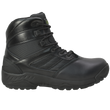 Men's 6"Full Grain Polishable Leather Side Zipper Waterproof Composite Toe Tactical Boot, Black