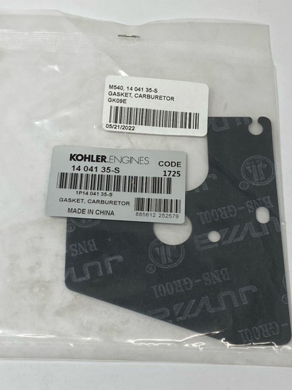 Kohler 14 041 35-S Gasket, Carburetor