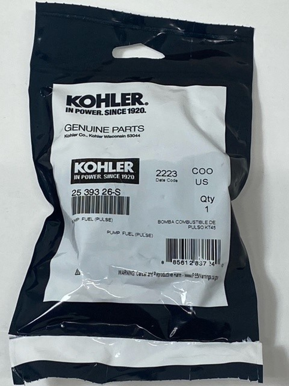 Kohler 25 393 26-S Pulse Fuel Pump