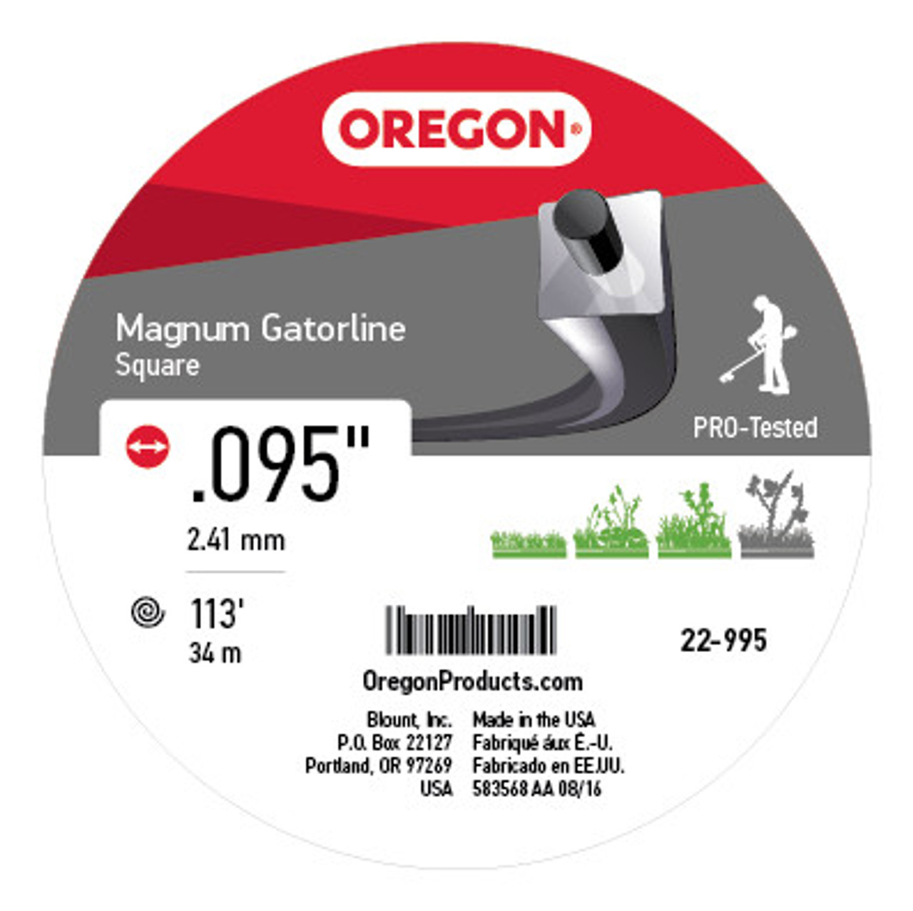 Oregon Equipment Parts 22-995 Gatorline  Magnum Square .095