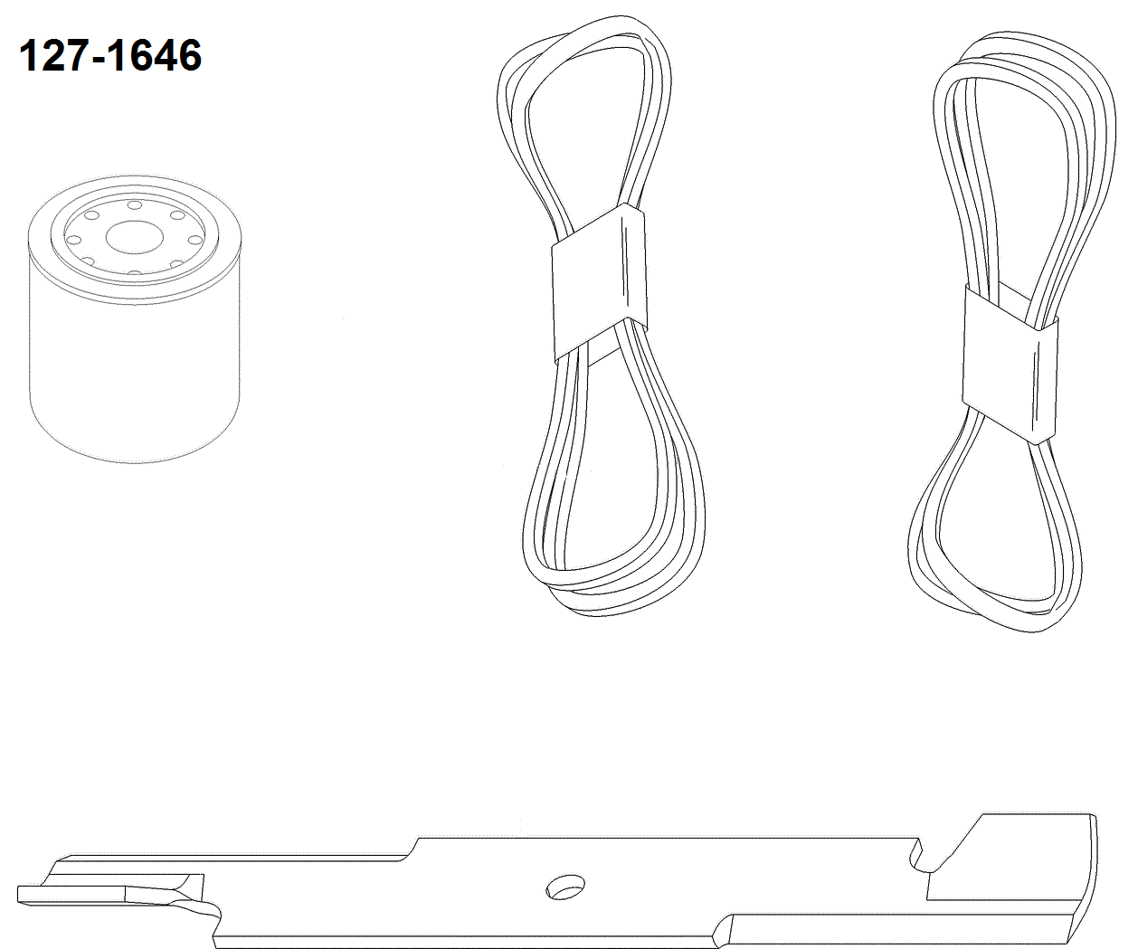 TORO 127-1646 Mvp Kit-Grandstand 36" Deck
MVP Filter, Belt and Blade Kit, GrandStand Mower with 36in Deck