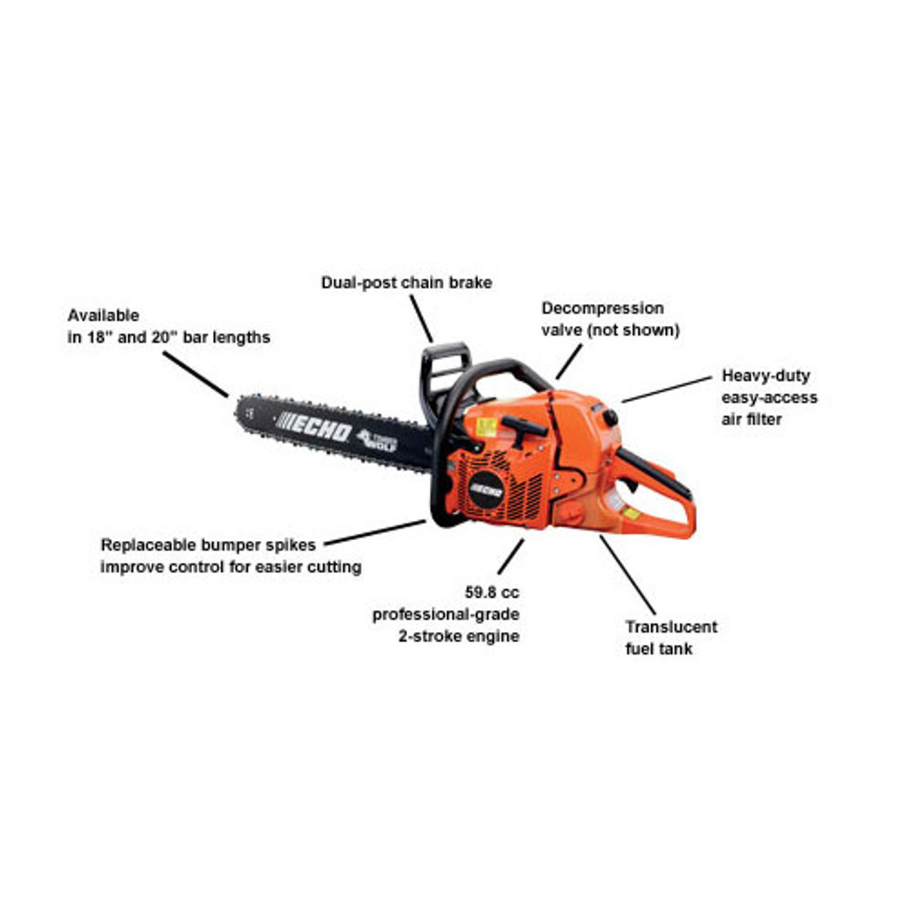 Echo CS-590-24 Timber Wolf 59.8cc Chainsaw