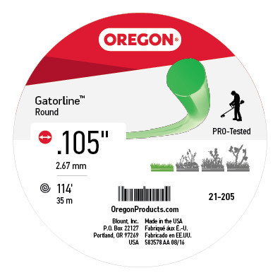 Oregon Equipment Parts 21-205 GATORLINE,ROUND .105 1/2LB DON