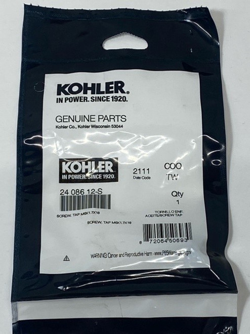 Kohler 24 086 12-S Screw, Tap M6X1.7X18