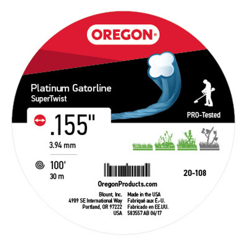 Oregon Equipment Parts 20-108 Gatorline  Platinum .155 1Lb D