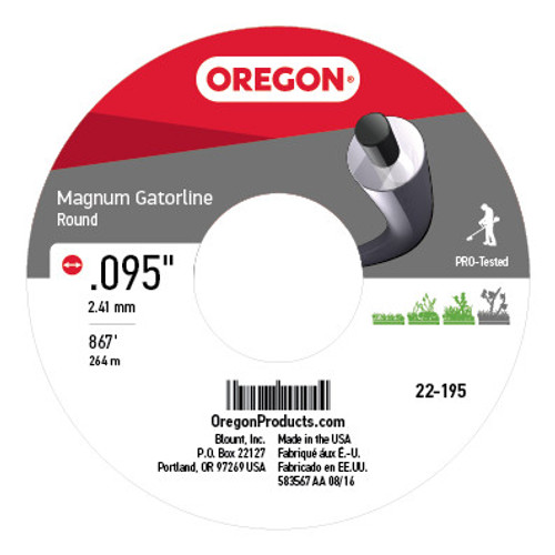 Oregon Equipment Parts 22-195 Gatorline  Magnum Round .095 3