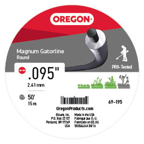 Oregon Equipment Parts 69-195 Gatorline  Magnum Round .095 5