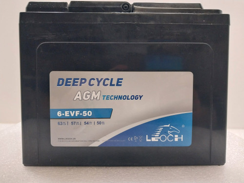 6-EVF-50B BATTERY EV 12V 50Ah (Replaces 997233001, 6-EVF-50)
