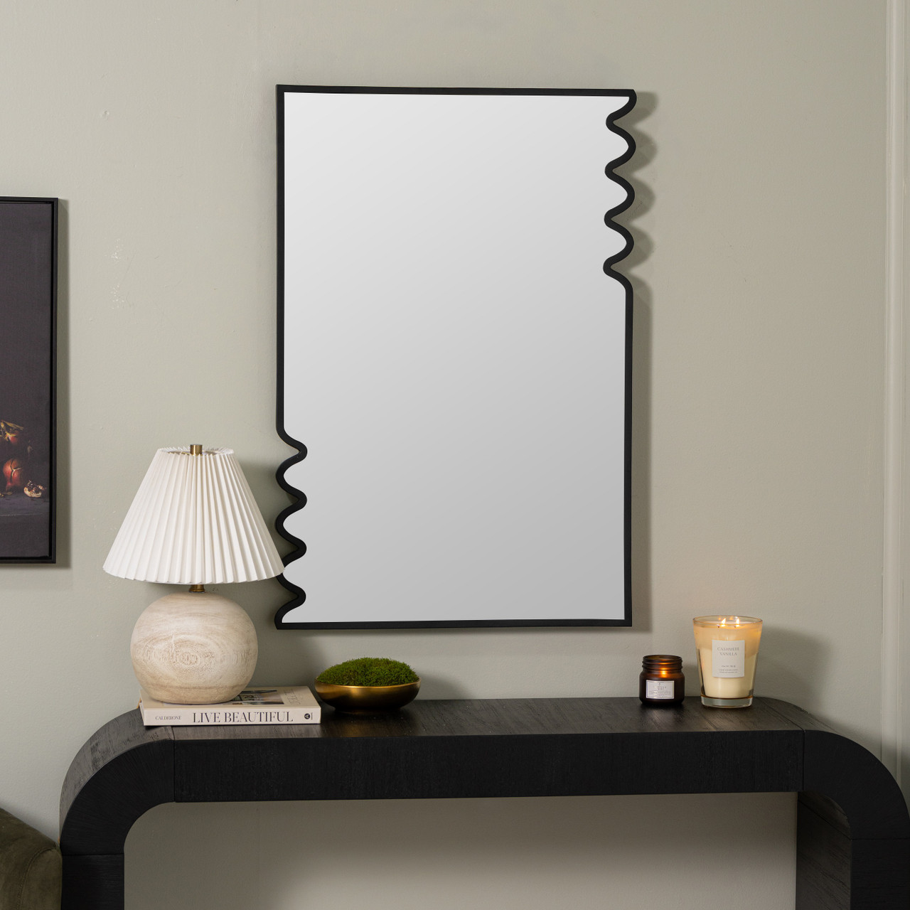 Lacon Black Metal Wall Mirror - Cooper Classics