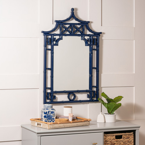 Shing Navy Blue Wall Mirror