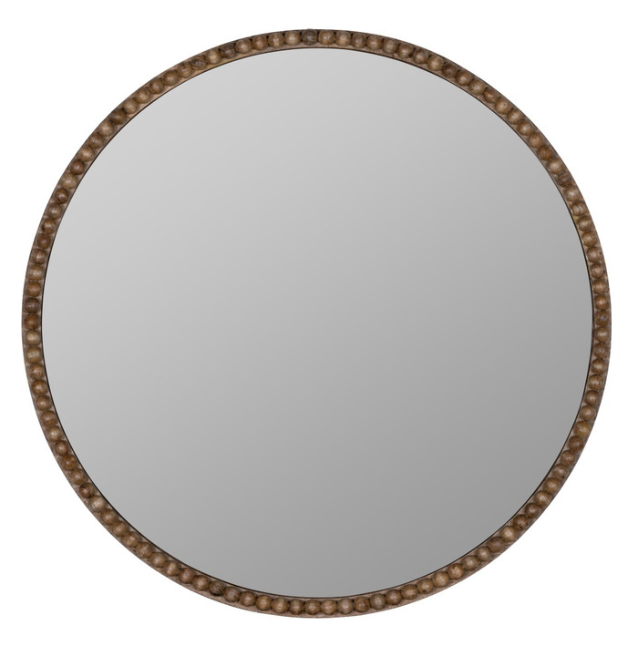 Lia Natural Round Wall Mirror