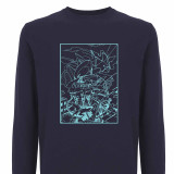 SWEATSHIRTS Barry the cat navy sweatshirt