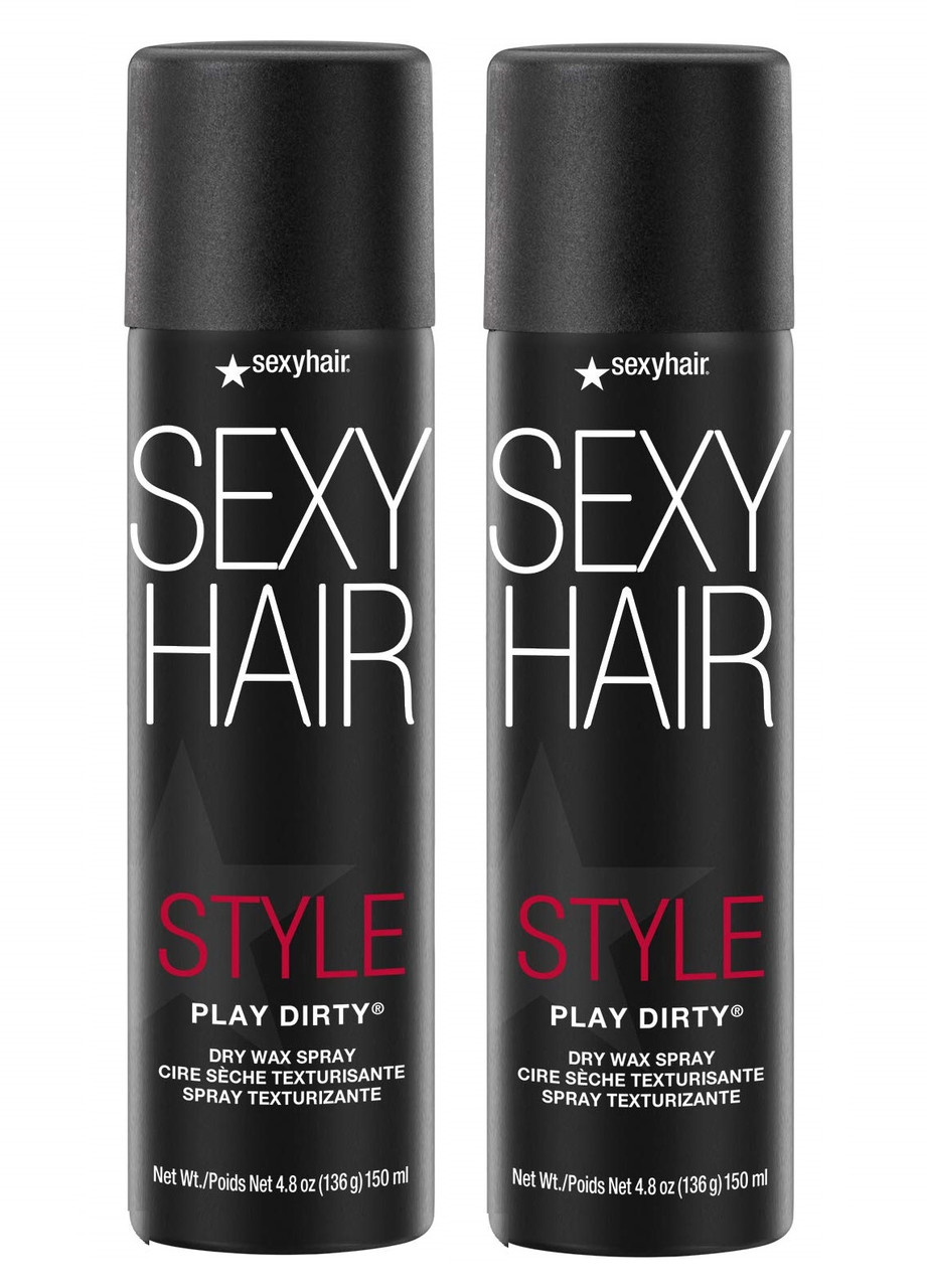 Style Sexy Hair Play Dirty Dry Wax Spray 4.8 oz Pack of 2 - Clear Beauty Co