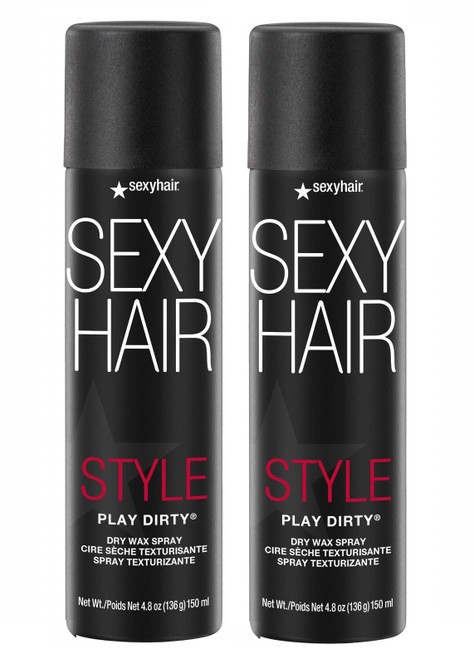 Style Sexy Hair Play Dirty Dry Wax Spray 4.8 oz  Pack of 2