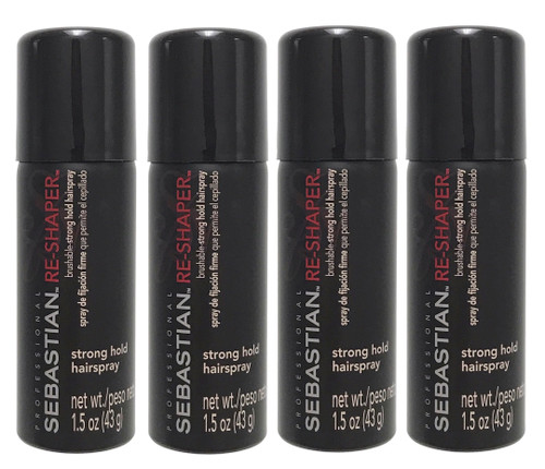 Sebastian Re-Shaper Brushable Strong Hold Hairspray 1.5 oz Pack of 4