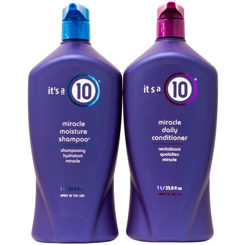 It's A 10 Miracle Moisture Shampoo 33.8 Oz & Daily Conditioner 33.8 Oz Duo.