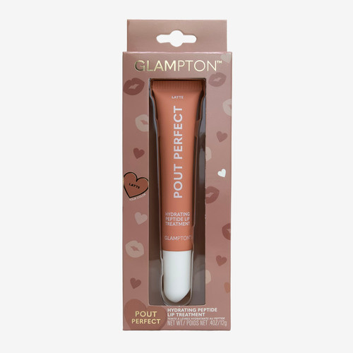 Glampton Pout Perfect Hydrating Peptide Lip Treatment .4 oz - Latte