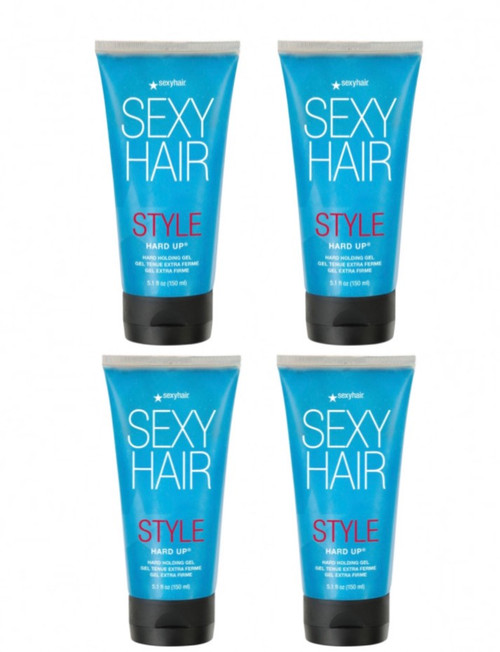 Style Sexy Hair Hard Up Holding Gel 5.1 oz (9 Shine + 10 Hold) Pack of 4