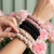 Glampton Satin Scrunchies Black, Rose, & Light Pink- Set of 6